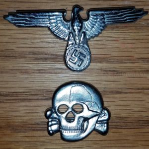 SS Cap Skull and Eagle Deathshead Set German WW2 Nazi