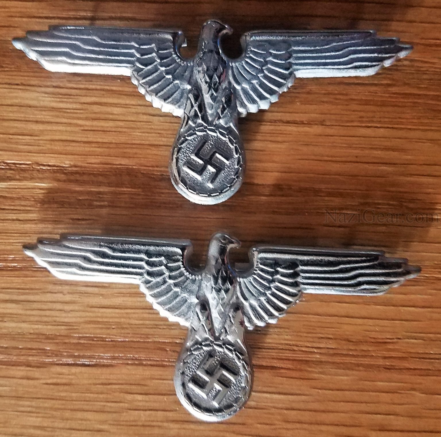 SS Officer Cap Eagle Pins 2 pc. set German WW2 Nazi Germany ...