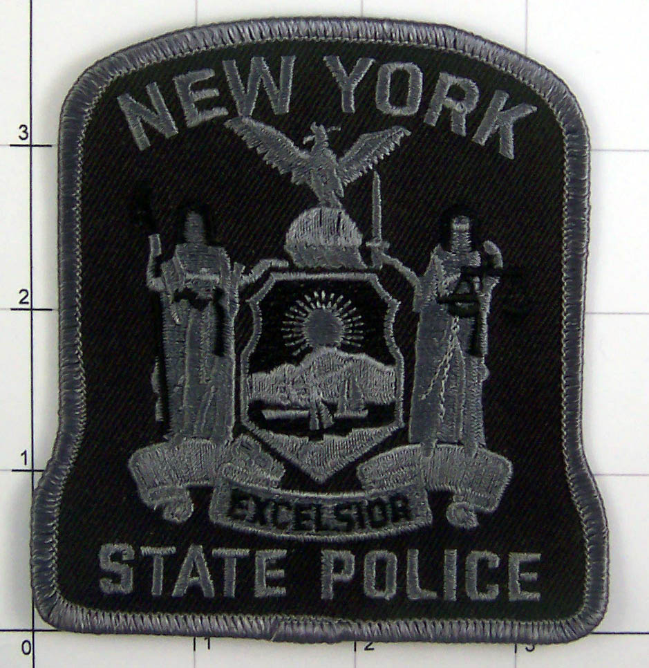 New York State Police Black and Gray Eagle Shield Excelsior Patch ...