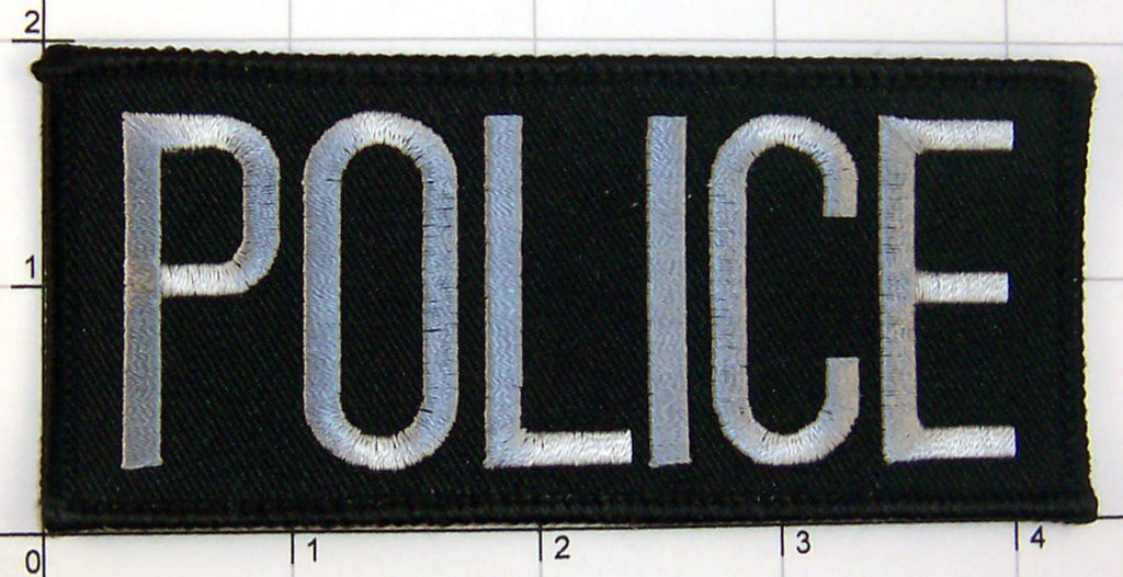 Police Gray on Black 4 X 2 Inch Law Enforcement Patch – VolkSStorm.com