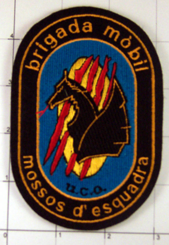 Spain Police UCO Brigada Mobil Mossos D’Esquadra Parche Bordado Patch ...