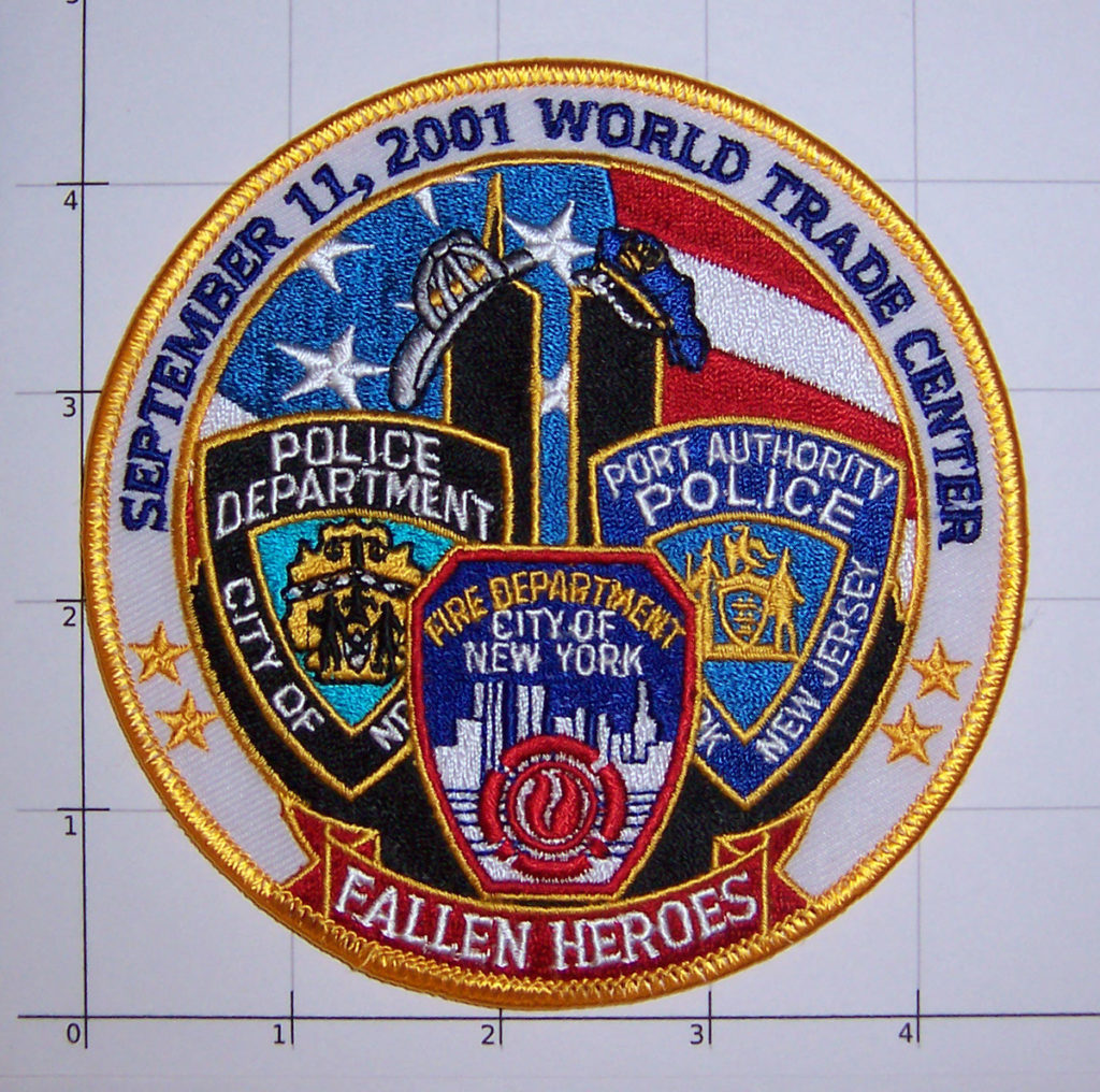 World Trade Center 9 11 2001 Fallen Heroes Patch September the 11th ...