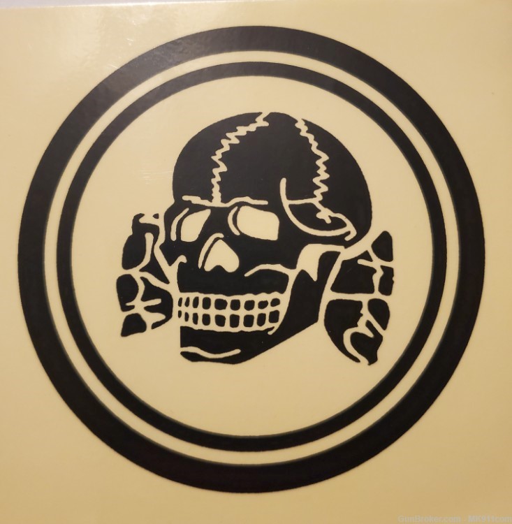 German WW2 Totenkopf Sticker Decal SS Skull Deathshead –