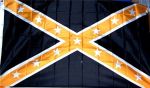 Rebel Flag 3x5 foot Biker Colors Orange Black CSA Dixie Confederate